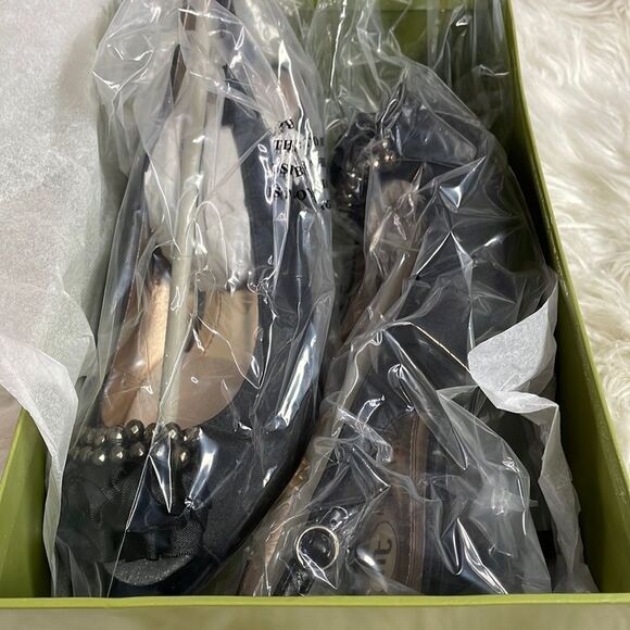 MOOTSIES TOOTSIES Mogiver Peep Toe Embellished Black Slingback Sandals 7M NWOT - Picture 15 of 15